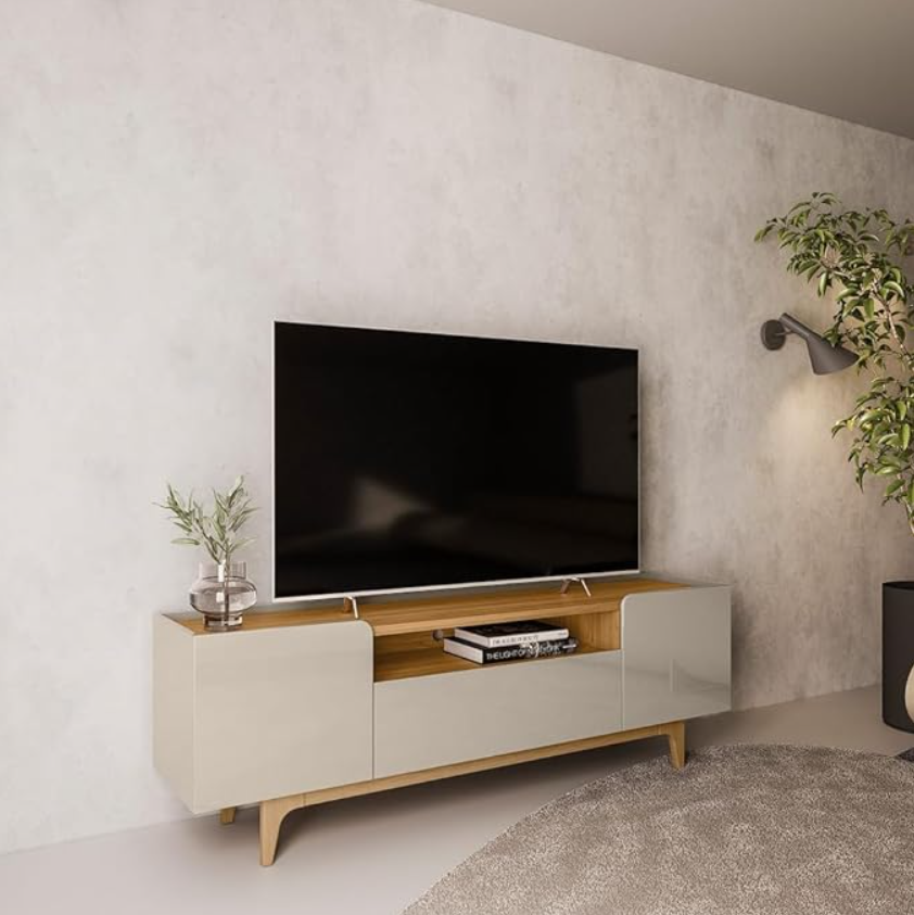 Rack Orlando 180LX60A Tauari/Off White Linea Brasil – Divan Móveis Rack Orlando 180LX60A Tauari/Off White Linea Brasil – Divan Móveis