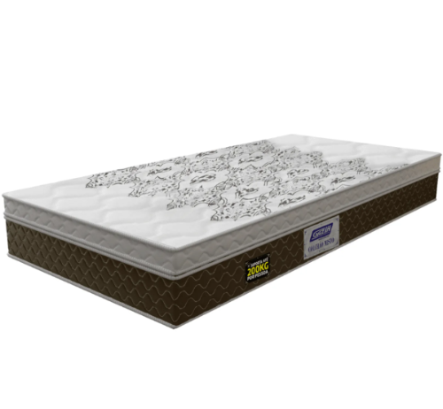 Colchão Solteiro Stone Plus Ortopédico EPS D45 Marrom/Branco Gazin