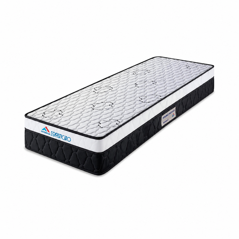 Colchão Solteiro Mola Pocket Sofisticato AG D75 EPS Branco/Preto América Colchões