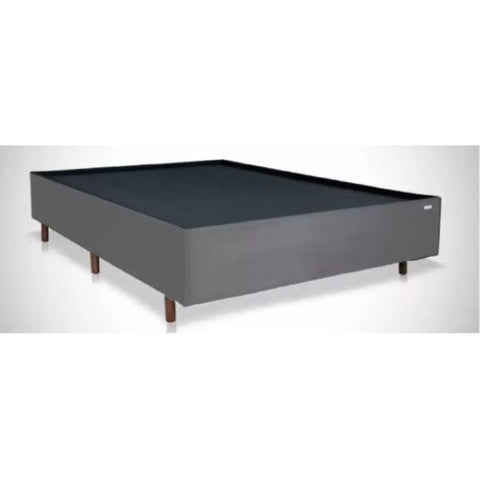 Base Box Master 138X188X26 Veludo Cinza Primore Colchões