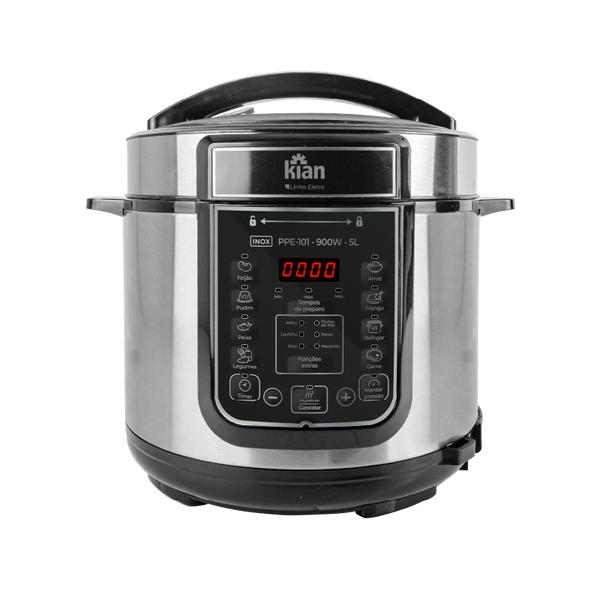 Panela de Pressão Elétrica 127V Inox Kian 5L 900W PPE101